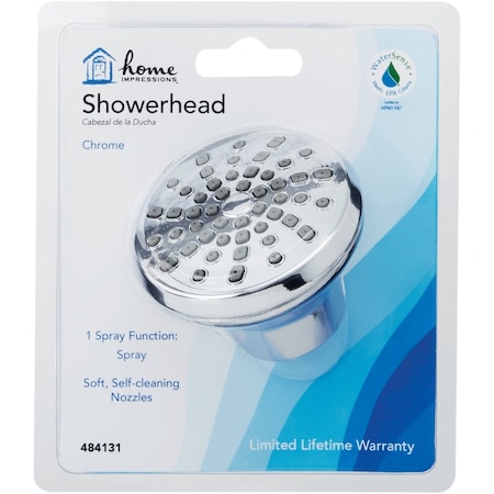 Home Impressions 1-Spray 1.8 GPM Fixed Shower Head Chrome 721801CP
