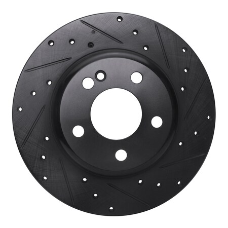 Dynamic Friction Co DFC Brake Rotor - Drilled and Slotted - Black 633-63173R