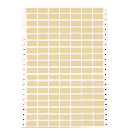 Brady DATAB Polyimide Labels  0.5 in H x 1 in W Amber 10000/PK, 10000PK DAT-59-652-10