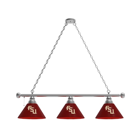 Holland Bar Stool Co Florida State (Script) 3 Shade Billiard Light, Chrome Fixture BL3CHFSU-FS