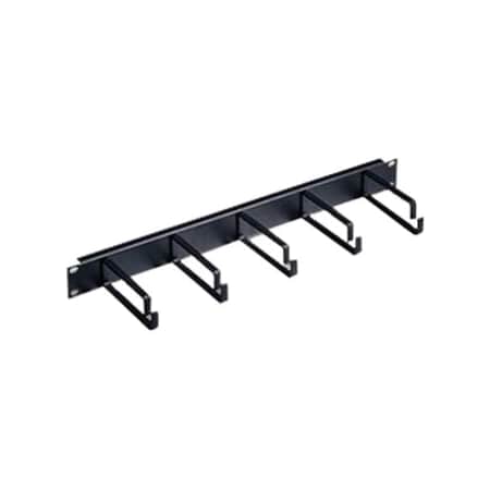 Leviton Cable Mgmt Panel Horizontal, 1.75"H W/5 D-Rings 49253-LPM