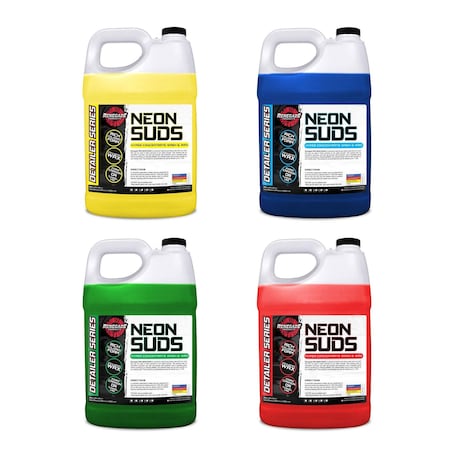 Renegade Products Usa Neon Suds Colored Wash & Wax 1 Gallon, 4PK LFGBSPW4PAKG01