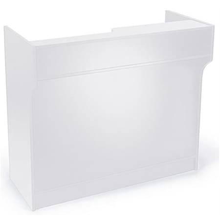 Amko 4 ft. Ledgetop Counter Well Top Register Stand, White LGT-4W