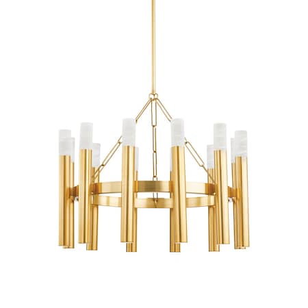 Hudson Valley Lighting Pali 12 Light Chandelier 28.25 In. Aged Brass 5728-AGB