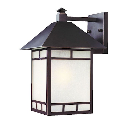 Homeroots XL Antique Bronze Frosted Glass Lantern Wall Light 398642