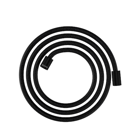 Axor Shower Solutions Textile Hose with Cylindrical Nut, 79" in Matte Black 28291670