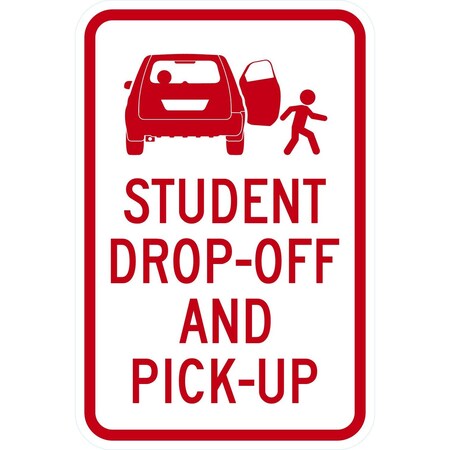Lyle Student Drop-off and Pick-up with Graphic, 12x18, Engineer Grade, White G-3240-EG_12x18