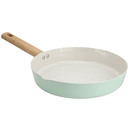 Gibson Home Marbleton Ceramic Nonstick Alumium 11 Inch Frying Pan in Mint 137729.01
