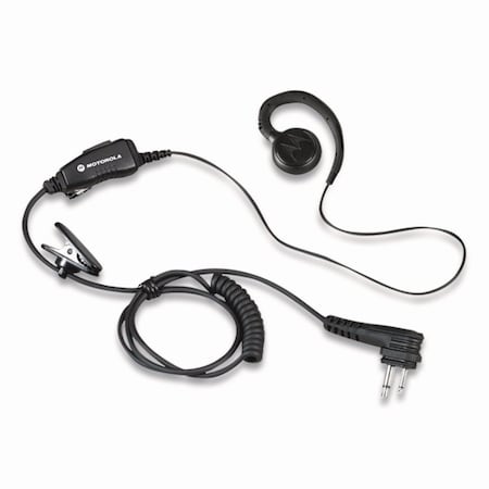 Motorola Swivel Monaural Over The Ear Earpiece with In-Line Microphone and Push-To-Talk, Black HKLN4604
