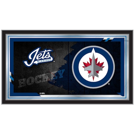 Holland Bar Stool Co Winnipeg Jets 15" x 26" Hockey Collector Mirror by Holland Bar Stool Company MColWinJet