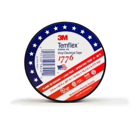 3M Temflex Vinyl Electrical Tape 1776, 100PK 7010398066