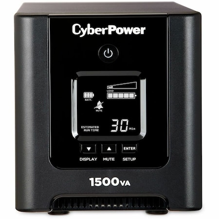 Cyberpower 1050W SINE WAVE PFC LCD AVR 5-15P PLUG 8 OUT 15A TOWER 3YR WARRANTY OR1500PFCLCD