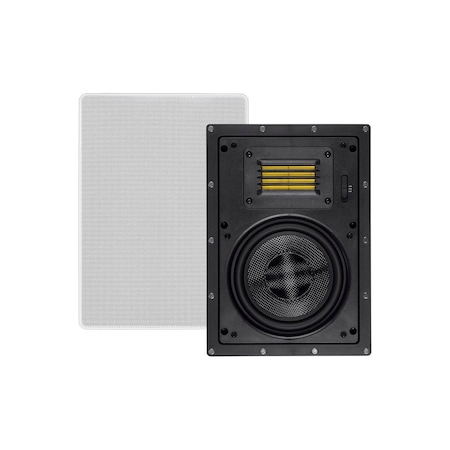 Monoprice Amber In-Wall Speakers 6.5" 2-way Carbon Fiber w/Ribbon Tweeter (pair) 24432