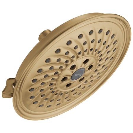 Delta Universal Showering Components H2Okinetic 3-Setting Raincan Shower Head In Champagne Bronze 52687-CZ