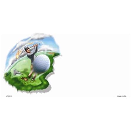 Powerhouse Golf Tee Shot Offset Flat License Plates Blanks for Customizing PO525344