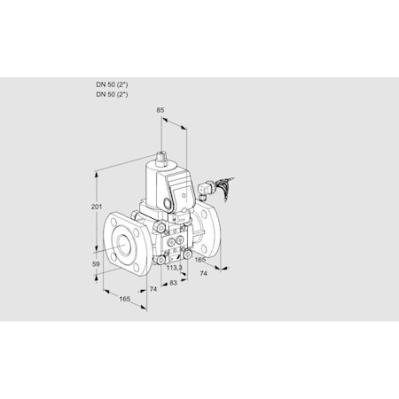 Honeywell Kromschroder Valve, Solenoid, VAS350F/NWSR KS88004500