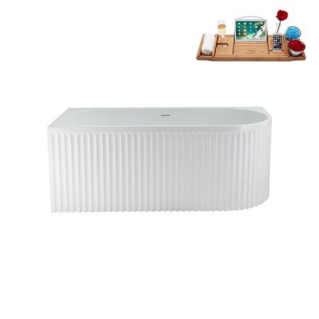 Streamline 59.1 in L, 28.3 in W, Glossy White, Acrylic, Center N4020BNK