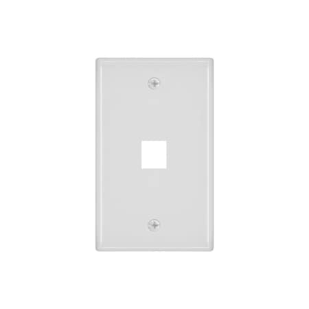 Monoprice WallPlate, Blank Keystone, 1 Hole, White 6725
