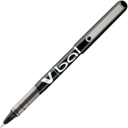 Pilot V Ball Rolling Ball Pen, Extra Fine, 0.5mm, Black Barrel/Ink, Dozen 35200