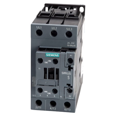 Siemens 1NC/1NO, 20V-33V AC/DC, 3 P, Screw 3RT2037-1NB30