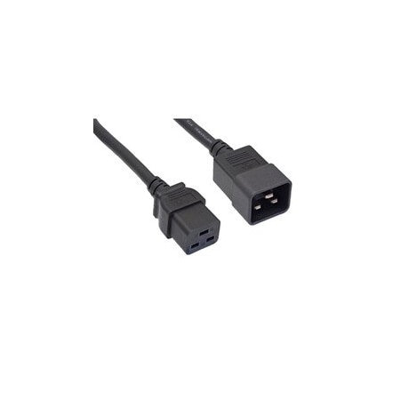 Cable Wholesale Data Center Power Cord, Black, C20 to C19, 14AWG/3C, 15 Amp, 2 foot 10W2-41202