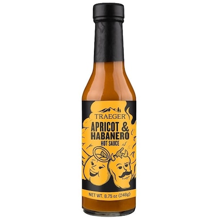 Traeger Hot Sauce, Apricot, Habanero Flavor, 875 oz Bottle HOT003