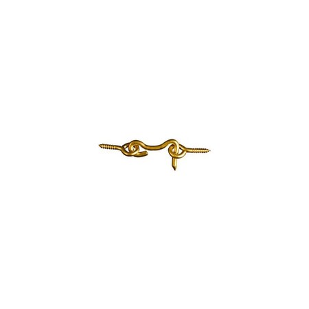 National Hardware V2001 Series Hook and Eye, Solid Brass, Solid Brass Pair N118-067