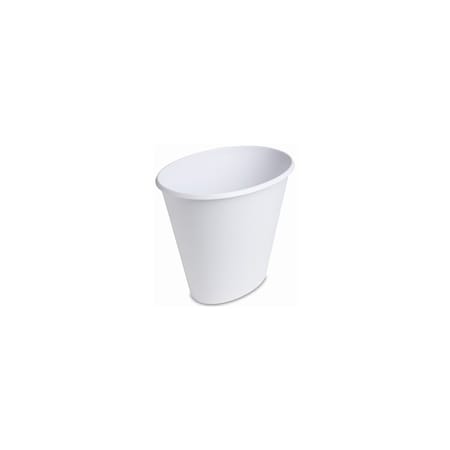 Sterilite Oval Vanity Wastebasket, Slim, White, 2.5 Gallon 10198012