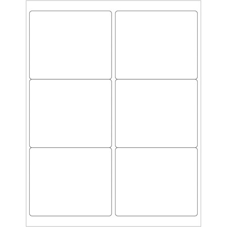 Tape Logic 4 x 3 1/3in EZ Peel White Rectangle Laser Labels, 600PK LLEP207