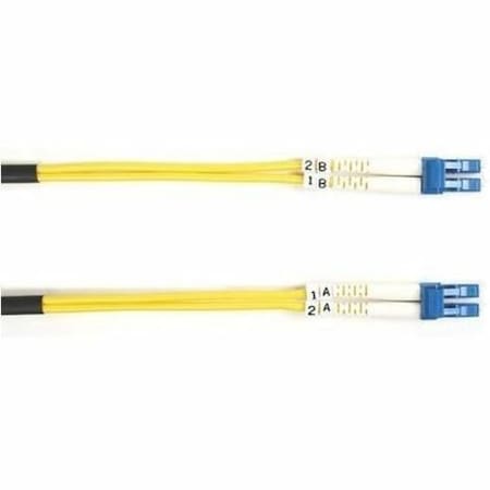 Black Box OS2 9/125 Singlemode Fiber Optic Patch Cable - LSZH, LC to LC, Yellow, 2-m 6.5-ft. FOSM-LSZH-002M-LCLC
