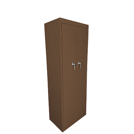 Steel Cabinets Usa Utility Storage Cabinet, 66 in H, 24 in W, 15 in D, Walnut, 4 Shelves FS-246-WAL