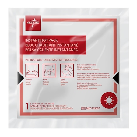 Medline Instant Hot Pack, 6in x 6in MDS139007H