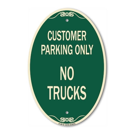 Signmission Reserved Parking Sign Customer Parking Only N, 12 In X 18 In Architectural, Heavy Gauge Aluminum A-OV-G-1218-23051