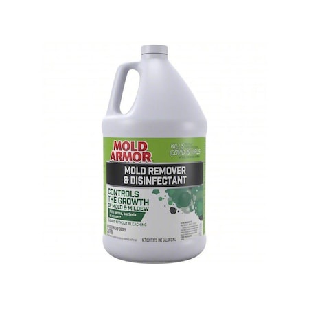 Mold Armor Mold Remover and Disinfectant, 1 gal, Liquid, Benzaldehyde Organic, Clear FG550