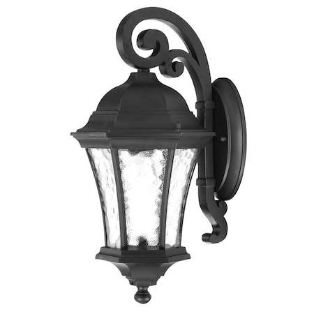 Homeroots Matte Black Tapered Hanging Lantern Wall Light 398533