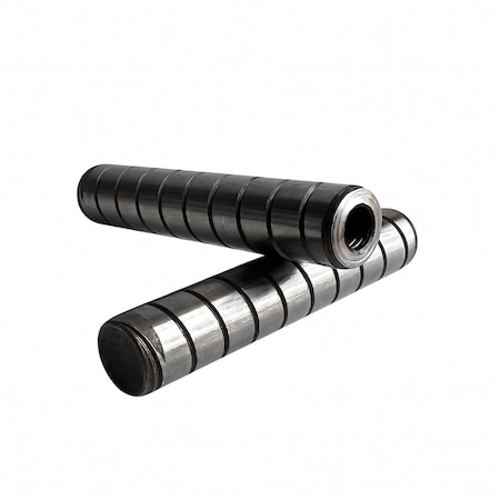 Zdb Industrial 7/16in x 1in Pull Out Dowel Pin (1/4-20), Spiral Vent, Bright 10004155