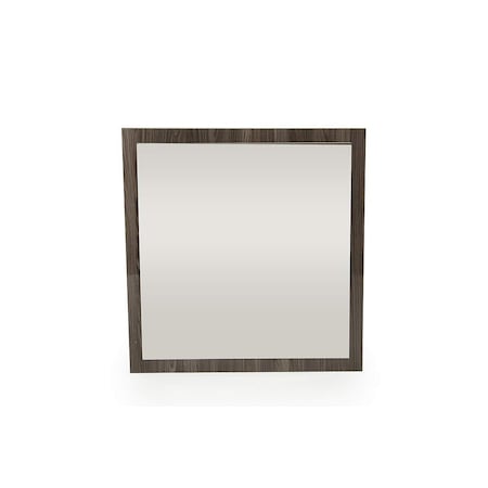 Homeroots 41" Gray Square Framed Mounted Accent Mirror 282605