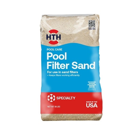 Hth Pool Filter Sand, Solid, Off-White/Tan, 50 lb Bag 67120