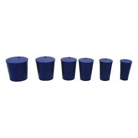 United Scientific Supplies Inc Stopper, 25 mm H, Silicone, Blue, PK12 UNSST7A