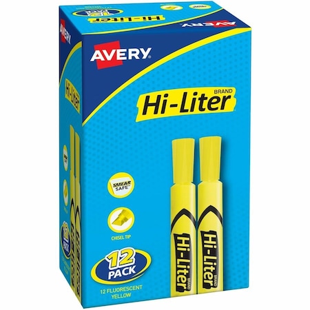 Avery Hi-Liter Desk-Style Highlighters, PK12 98035