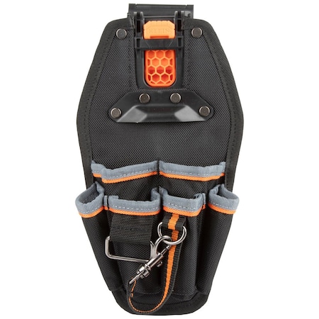 Klein Tools Pouch, Tool Pouch, Modbox, 6-Pocket, Black/Gray/Orange, Polyester, 6 Pockets 55830MB