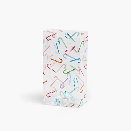 Nashville Wraps Colorful Candy Canes Cello Bags, 3.5x2x7.75 in, 100PK C1BCOC