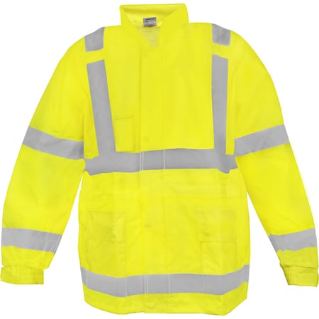 Ironwear .40mm 2 Piece Hi Vis Reflective Flame Retardant Rain Suit, Lime, 3X-Large 9500FR-L-3XL