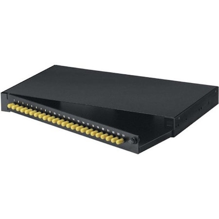 Black Box Rackmount Fiber Panels, 1U, Loaded w/ JPM370A-R2