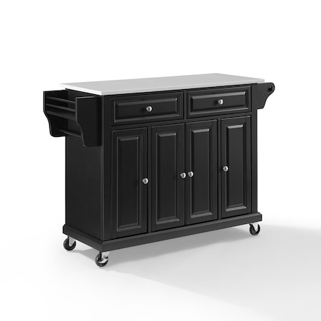 Crosley Full Size Stone Top Kitchen Cart KF30005EBK