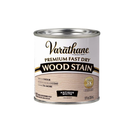 Varathane Premium Fast Dry Wood Stain, Antique White, 1/2 Pt 349698