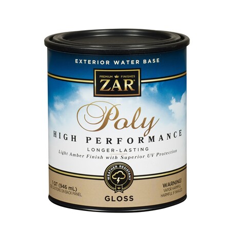 Zar Gloss Light Amber Water-Based Polyurethane 1 qt 832679
