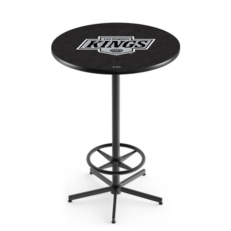Holland Bar Stool Co 42" Black Los Angeles Kings Pub Table L216B4236LAKing