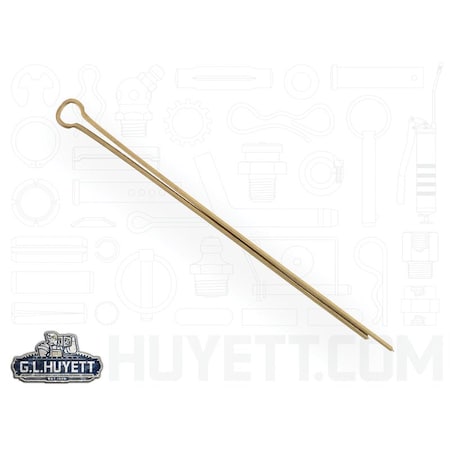 Huyett Cotter Pin, Brass, 0.031 in Dia x 1.000 in Effective Length CPB-031-1000