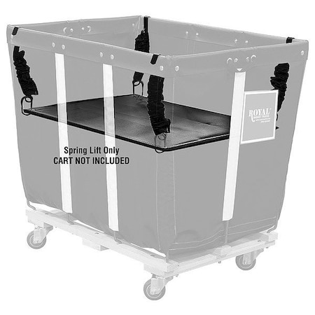 Royal Basket Trucks Basket Spring Lift, 36" L, 24" W, Black G16-KKX-LSN